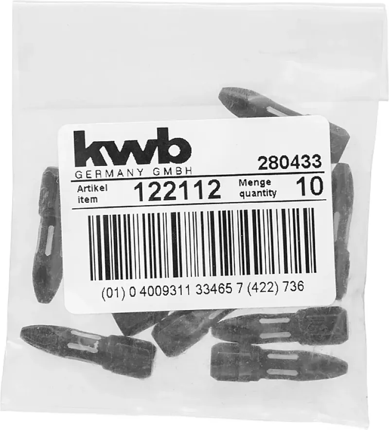 kwb 122112 Embout cruciforme Propulseur: 1/4 (6.3 mm) Sortie: vis Pozidriv PZ 2 25 mm de KWB – image du produit 3 sur 3