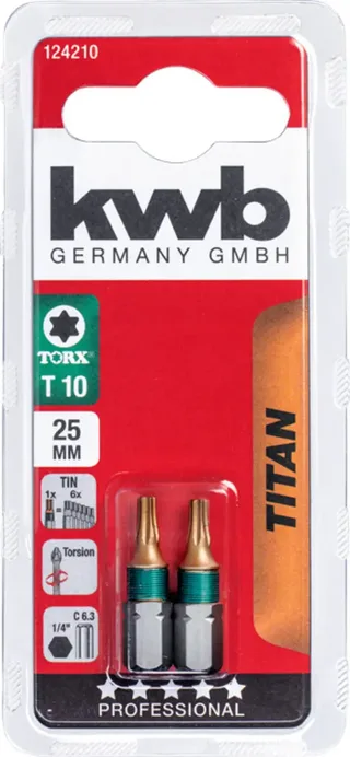 kwb 124210 TX-Bit Antrieb: 1/4 (6.3 mm) Abtrieb: TX TX 10 25 mm by KWB – product image 3 of 3