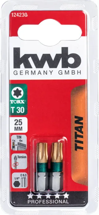 kwb 124230 TX-Bit Antrieb: 1/4 (6.3 mm) Abtrieb: TX TX 30 25 mm von KWB – Produktbild 3 von 3