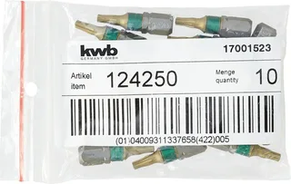 kwb 124250 TX-Bit Antrieb: 1/4 (6.3 mm) Abtrieb: TX TX 10 25 mm by KWB – product image 3 of 3