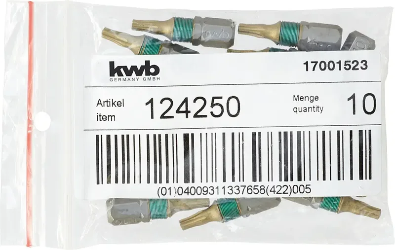 kwb 124250 TX-Bit Antrieb: 1/4 (6.3 mm) Abtrieb: TX TX 10 25 mm by KWB – product image 3 of 3