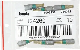 kwb 124260 TX-Bit Antrieb: 1/4 (6.3 mm) Abtrieb: TX TX 20 25 mm de KWB – image du produit 3 sur 3