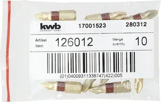 kwb 126012 Kreuzschlitz-Bit Antrieb: 1/4 (6.3 mm) Abtrieb: Kreuzschlitz Phillips PH 2 25 mm von KWB – Produktbild 3 von 3