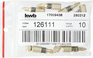 kwb 126111 Kreuzschlitz-Bit Antrieb: 1/4 (6.3 mm) Abtrieb: Kreuzschlitz Pozidriv PZ 1 25 mm von KWB – Produktbild 3 von 3