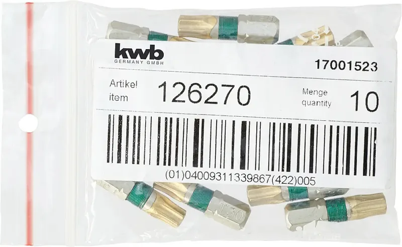 kwb 126270 TX-Bit Antrieb: 1/4 (6.3 mm) Abtrieb: TX TX 30 25 mm de KWB – image du produit 3 sur 3
