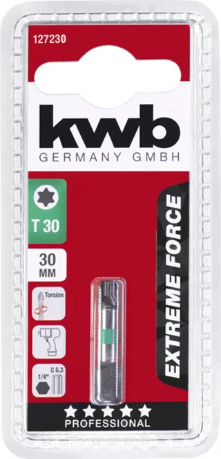 kwb 127230 TX-Bit Antrieb: 1/4 (6.3 mm) Abtrieb: TX TX 30 30 mm by KWB – product image 3 of 3