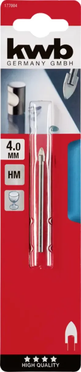 kwb 177004 Foret pour verre et carrelage 1 pièce 4 mm Longueur totale 55 mm 1 pc(s) de KWB – image du produit 3 sur 3