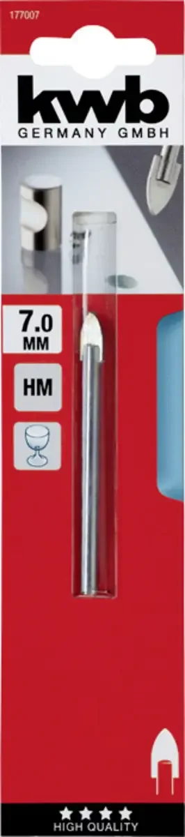 kwb 177007 Glas- und Fliesenbohrer 1 Stück 7 mm 1 St. von KWB – Produktbild 3 von 3