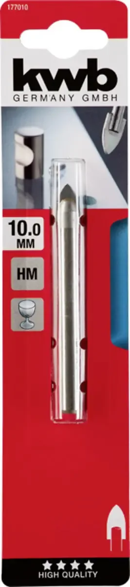 kwb 177010 Glas- und Fliesenbohrer 1 Stück 10 mm 1 St. von KWB – Produktbild 3 von 3