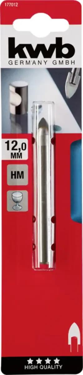 kwb 177012 Glas- und Fliesenbohrer 1 Stück 12 mm 1 St. von KWB – Produktbild 3 von 3