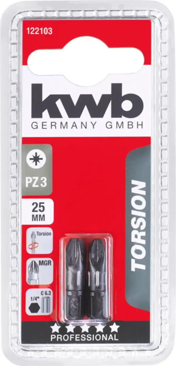 KWB 2 Bits 25mm Torsie Pz 3 by KWB – product image 3 of 3