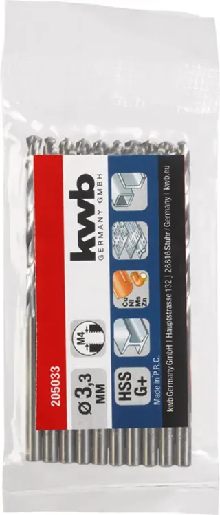 kwb 205033 HSS Foret hélicoïdal 1 pièce 3.3 mm Longueur totale 65 mm DIN 338 tige cylindrique 1 pc(s) de KWB – image du produit 2 sur 2