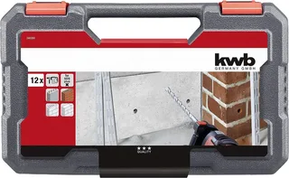 kwb 240280 40CR-Stahl Hammerbohrer-Set 12teilig 5 mm, 6 mm, 8 mm, 10 mm, 12 mm, 14 mm SDS-Plus 1 St. de KWB – image du produit 4 sur 5