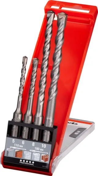 kwb 240500 40CR-Stahl Hammerbohrer-Set 4teilig 5 mm, 6 mm, 8 mm, 10 mm SDS-Plus 1 Set von KWB – Produktbild 1 von 2