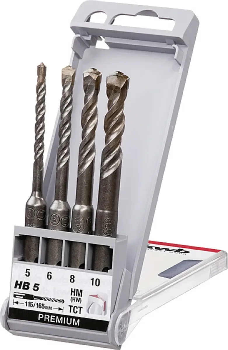 kwb 240530 Vergütungsstahl Hammerbohrer-Set 1 Stück 5 mm, 6 mm, 8 mm, 10 mm SDS-Plus 1 St. de KWB – image du produit 1 sur 2