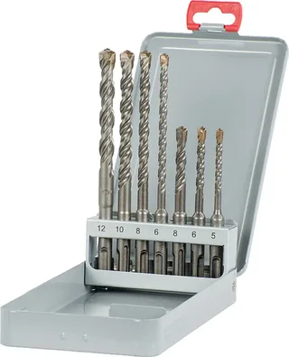 kwb 240730 Vergütungsstahl Hammerbohrer-Set 7teilig 5 mm, 6 mm, 8 mm, 6 mm, 8 mm, 10 mm, 12 mm SDS-Plus 1 St. von KWB – Produktbild 1 von 2