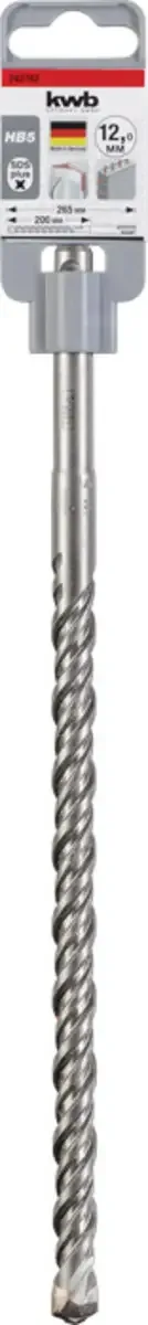 kwb 242742 Vergütungsstahl Hammerbohrer 1 Stück 12 mm Gesamtlänge 265 mm SDS-Plus 1 St. de KWB – image du produit 2 sur 2