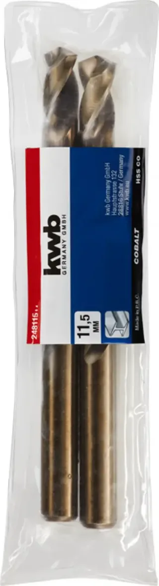 kwb 248115 HSS-Co Spiralbohrer 1 Stück 11.5 mm Gesamtlänge 142 mm M35 DIN 338 Zylinderschaft 1 St. von KWB – Produktbild 2 von 2