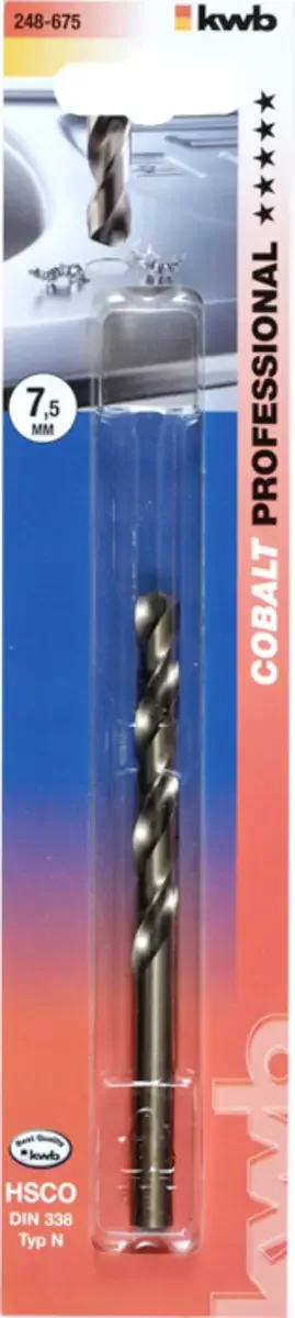 kwb 248675 HSS-Co Spiralbohrer 7.5 mm Gesamtlänge 109 mm M35 DIN 338 Zylinderschaft 1 St. von KWB – Produktbild 2 von 2