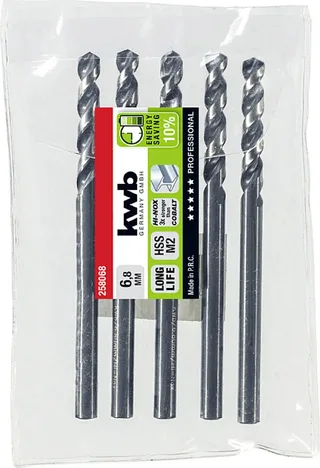 kwb 258068 HSS Spiralbohrer 1 Stück 6.8 mm Gesamtlänge 109 mm M2 DIN 338 Zylinderschaft 1 St. von KWB – Produktbild 2 von 2