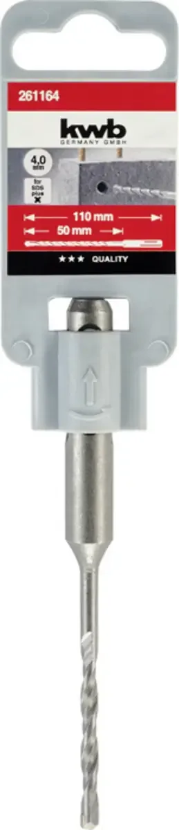 kwb 261164 40CR-Stahl Hammerbohrer 1 Stück 4 mm Gesamtlänge 110 mm SDS-Plus 1 St. von KWB – Produktbild 2 von 2