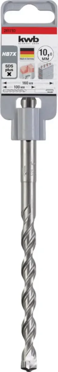 kwb 261710 Vergütungsstahl Hammerbohrer 1 Stück 10 mm Gesamtlänge 165 mm SDS-Plus 1 St. de KWB – image du produit 2 sur 2