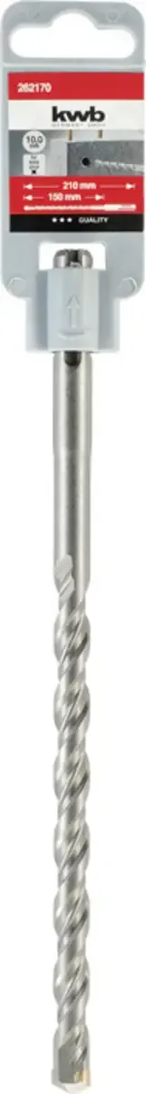 kwb 262170 acier 40CR Foret pour marteau-perforateur 1 pièce 10 mm Longueur totale 210 mm SDS-Plus 1 pc(s) de KWB – image du produit 2 sur 2