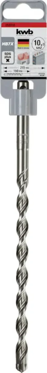 kwb 262210 Vergütungsstahl Hammerbohrer 1 Stück 10 mm Gesamtlänge 215 mm SDS-Plus 1 St. von KWB – Produktbild 3 von 3