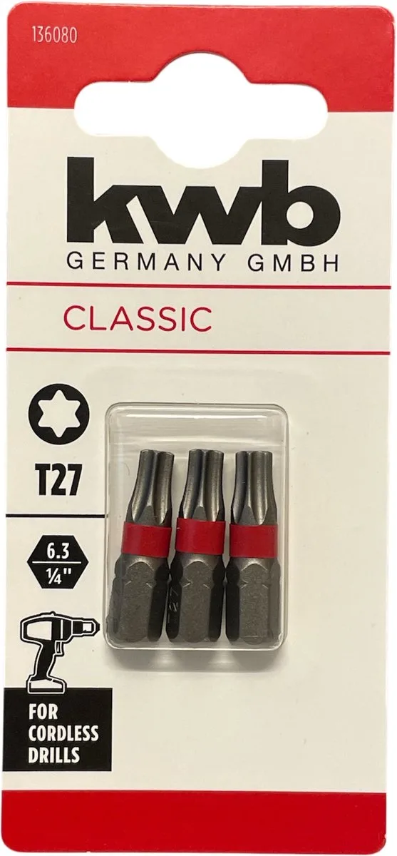 KWB 3 bitjes standaard 25mm T27 by KWB – product image