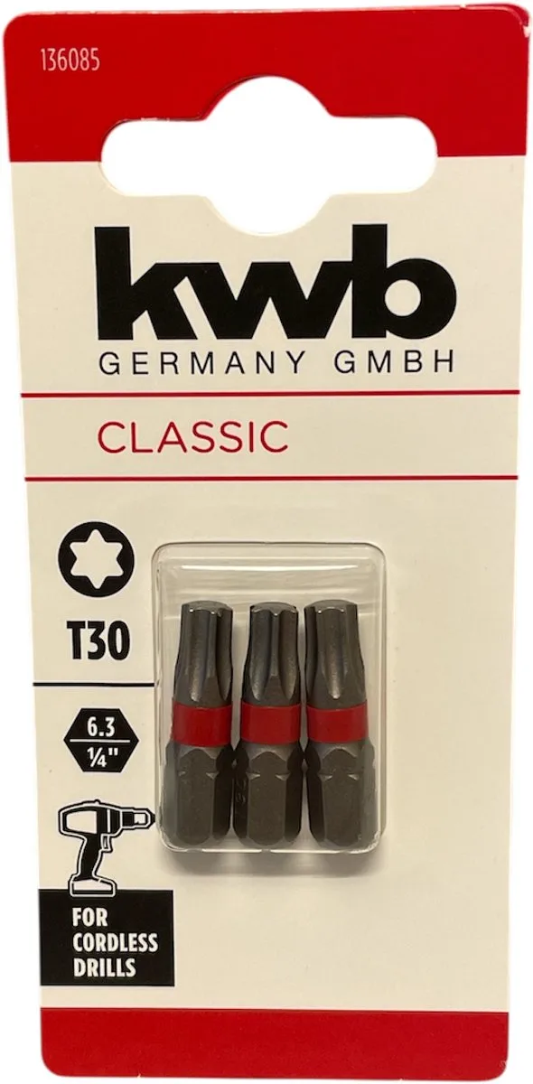 KWB 3 bitjes standaard 25mm T30 van KWB – productafbeelding