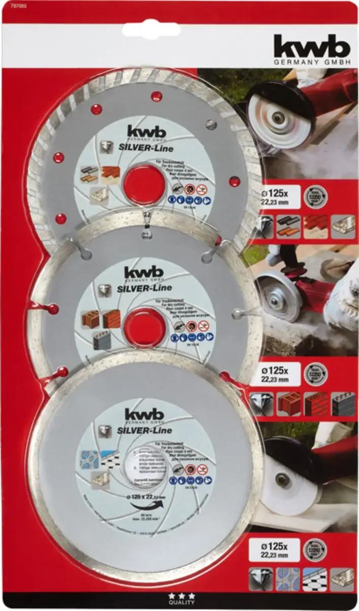 KWB - 3 DIAMANT DOORSLIJPSCHIJVEN - 125MM by KWB – product image 3 of 3
