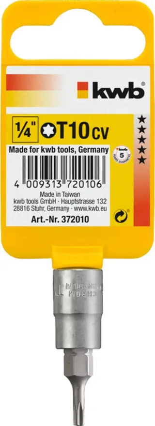 kwb 372010 Steckschlüssel-Bit-Einsatz T 10 1/4 by KWB – product image 2 of 2