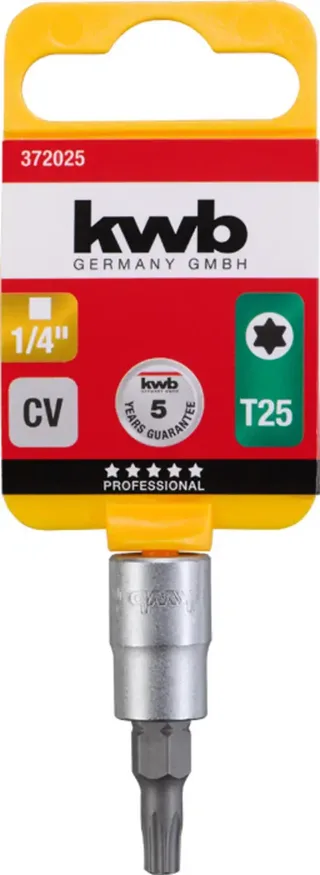 kwb 372025 Steckschlüssel-Bit-Einsatz T 25 1/4 de KWB – image du produit 2 sur 2
