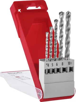 kwb 37500 Stein-Spiralbohrer-Set 4 mm, 5 mm, 6 mm, 8 mm, 10 mm 1 Set by KWB – product image 1 of 2