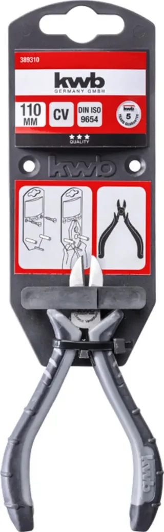 kwb 389310 Elektronica en fijnmechanica Zijkniptang 110 mm fra KWB, Kleurloos – produktbillede 3 af 3