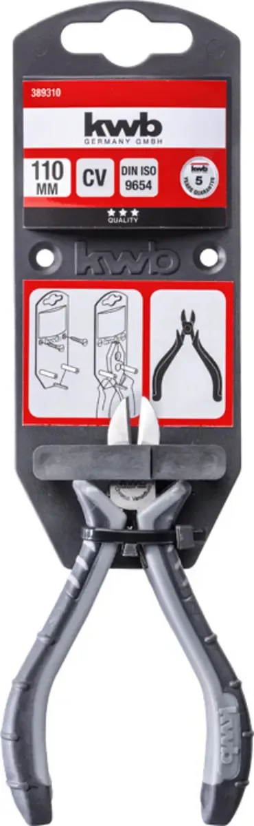 kwb 389310 Elektronica en fijnmechanica Zijkniptang 110 mm fra KWB, Kleurloos – produktbillede 3 af 3