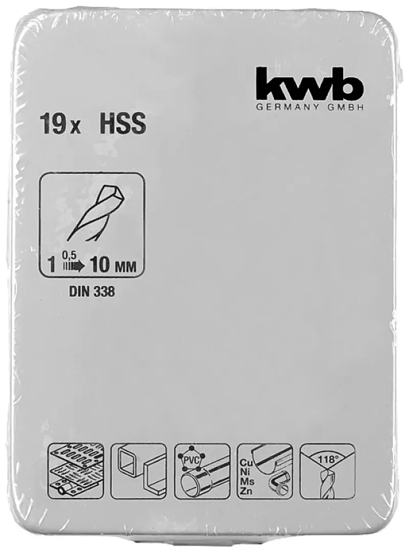 kwb 421944 HSS Metall-Spiralbohrer-Set 19teilig 1 mm, 1.5 mm, 2 mm, 2.5 mm, 3 mm, 3.5 mm, 4 mm, 4.5 mm, 5 mm, 5.5 mm, 6 mm, 6.5 mm, 7 mm, 8 mm, 8.5 mm, 9 mm de KWB – image du produit 3 sur 3