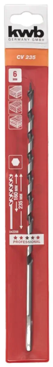 kwb 42206 Slangenboor 6 mm Gezamenlijke lengte 235 mm 1 stuk(s) van KWB – productafbeelding 2 van 2