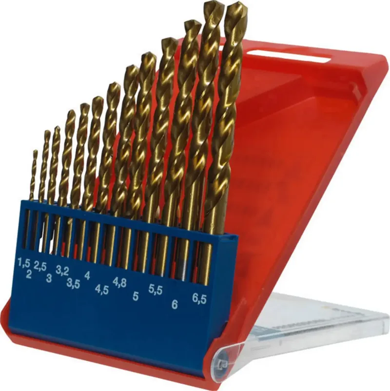 kwb 427140 HSS Metall-Spiralbohrer-Set 13teilig 1.5 mm, 2 mm, 2.5 mm, 3 mm, 3.2 mm, 3.5 mm, 4 mm, 4.2 mm, 4.5 mm, 5 mm M2 DIN 338 Zylinderschaft 1 St. von KWB – Produktbild 1 von 2