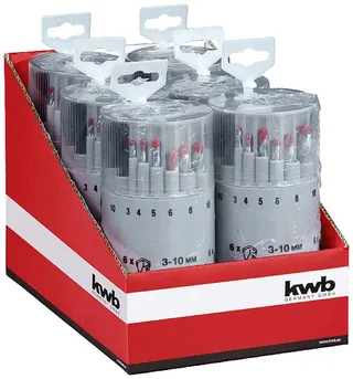 kwb 429690 HSS Metall-Spiralbohrer-Set 18teilig 3 mm, 4 mm, 5 mm, 6 mm, 8 mm, 10 mm DIN 338 Zylinderschaft 18 St. de KWB – image du produit 3 sur 3