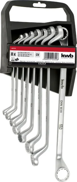 kwb 440300 Ringschlüssel-Satz 8teilig Schlüsselweite (Metrisch) 6 - 22 mm von KWB – Produktbild 3 von 3