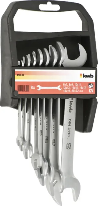 kwb 470300 Doppel-Maulschlüssel-Satz 8teilig Schlüsselweite (Metrisch) 02 - 56 mm von KWB – Produktbild 2 von 2