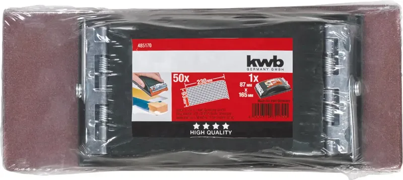 kwb 485170 Professionele handslijperset, met 50 schuurstroken 93 x 230 mm 1 stuk(s) de KWB – image du produit 3 sur 3