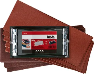 kwb 485170 Professionele handslijperset, met 50 schuurstroken 93 x 230 mm 1 stuk(s) de KWB – image du produit 1 sur 3