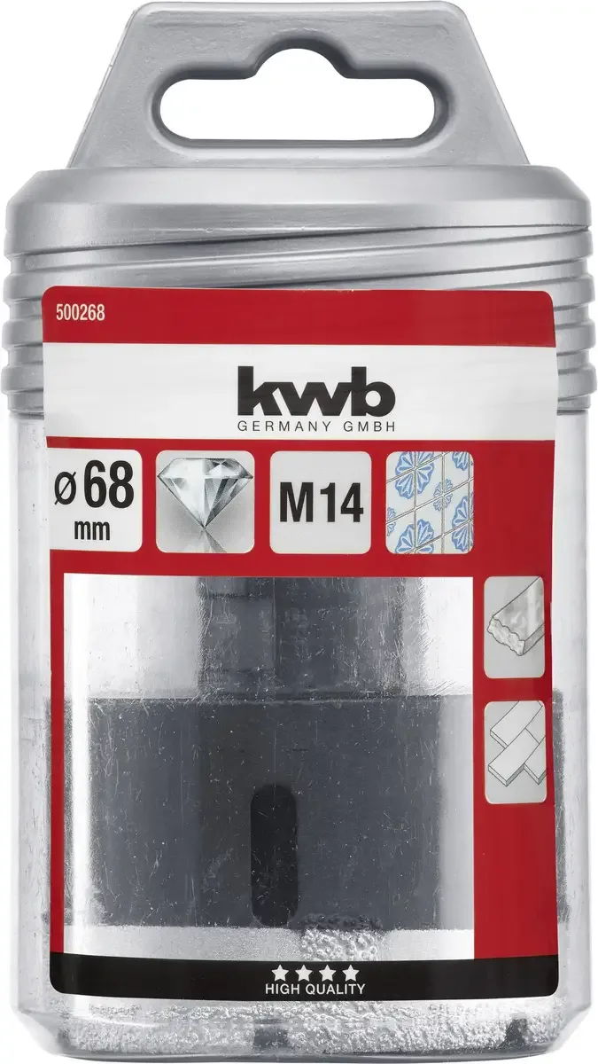 kwb 500268 Fliesenbohrer 68 mm Gesamtlänge 68 mm M14 1 St. de KWB – image du produit 2 sur 2