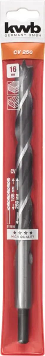 kwb 511816 Hout-spiraalboor 1 stuks 16 mm Gezamenlijke lengte 250 mm 1 stuk(s) fra KWB – produktbillede 3 af 3