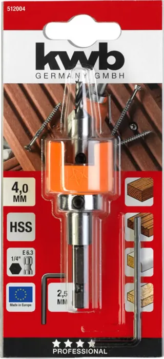 kwb 512004 Holz-Spiralbohrer 1 Stück 4 mm 1 St. by KWB – product image 1 of 2