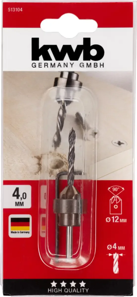 kwb 513104 Holz-Spiralbohrer 3teilig 4 mm 1 St. by KWB – product image 3 of 3