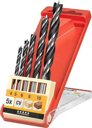 kwb 514000 Holz-Spiralbohrer-Set 5teilig 4 mm, 5 mm, 6 mm, 8 mm, 10 mm 5 St. von KWB – Produktbild 1 von 3