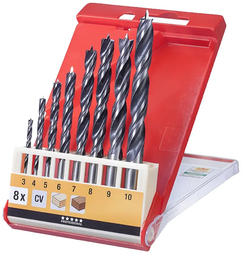 kwb 514100 Holz-Spiralbohrer-Set 3 mm, 4 mm, 5 mm, 6 mm, 7 mm, 8 mm, 9 mm, 10 mm 8 St. von KWB – Produktbild 1 von 3